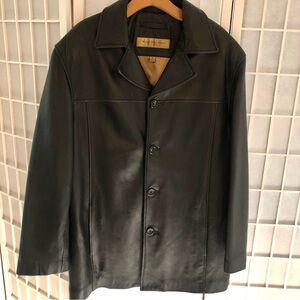 MARC NEW YORK ANDREW MARC Soft Soft black leather.jacket/ blazer.lGold inside M